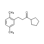 structure of CAS# 898754-20-6, 1-Cyclopentyl-3-(2,5-dimethylphenyl)-1-propanone;cyclopentyl 2-(2,5-dimethylphenyl)ethyl ketone