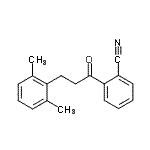 structure of CAS# 898754-40-0, 2-[3-(2,6-Dimethylphenyl)propanoyl]benzonitrile;2'-cyano-3-(2,6-dimethylphenyl)propiophenone