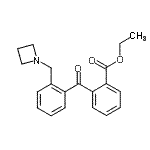 structure of CAS# 898754-53-5, Ethyl 2-[2-(1-azetidinylmethyl)benzoyl]benzoate;2-azetidinomethyl-2'-carboethoxybenzophenone