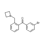 结构式 CAS# 898754-68-2, [2-(1-氮杂环丁基甲基)苯基](3-溴苯基)甲酮
