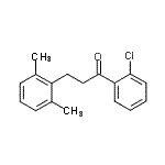 structure of CAS# 898755-00-5, 1-(2-Chlorophenyl)-3-(2,6-dimethylphenyl)-1-propanone;2'-chloro-3-(2,6-dimethylphenyl)propiophenone