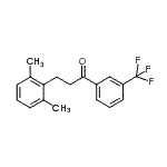structure of CAS# 898755-06-1, 3-(2,6-Dimethylphenyl)-1-[3-(trifluoromethyl)phenyl]-1-propanone;3-(2,6-dimethylphenyl)-3'-trifluoromethylpropiophenone