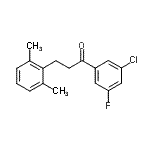 结构式 CAS# 898755-14-1, 1-(3-氯-5-氟苯基)-3-(2,6-二甲基苯基)-1-丙酮
