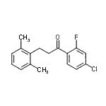 结构式 CAS# 898755-16-3, 1-(4-氯-2-氟苯基)-3-(2,6-二甲基苯基)-1-丙酮