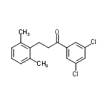 structure of CAS# 898755-26-5, 1-(3,5-Dichlorophenyl)-3-(2,6-dimethylphenyl)-1-propanone;3',5'-dichloro-3-(2,6-dimethylphenyl)propiophenone