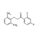 结构式 CAS# 898755-28-7, 1-(2,4-二氟苯基)-3-(2,6-二甲基苯基)-1-丙酮