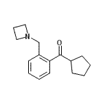 structure of CAS# 898755-47-0, [2-(1-Azetidinylmethyl)phenyl](cyclopentyl)methanone;2-(Azetidinomethyl)phenyl cyclopentyl ketone