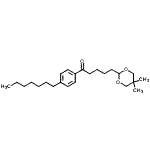 structure of CAS# 898755-54-9, 5-(5,5-Dimethyl-1,3-dioxan-2-yl)-1-(4-heptylphenyl)-1-pentanone;5-(5,5-dimethyl-1,3-dioxan-2-yl)-4'-heptylvalerophenone
