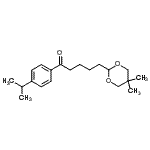 structure of CAS# 898755-62-9, 5-(5,5-Dimethyl-1,3-dioxan-2-yl)-1-(4-isopropylphenyl)-1-pentanone;5-(5,5-dimethyl-1,3-dioxan-2-yl)-4'-isopropylvalerophenone