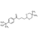 structure of CAS# 898755-67-4, 4-(5,5-Dimethyl-1,3-dioxan-2-yl)-1-[4-(2-methyl-2-propanyl)phenyl]-1-butanone;4'-tert-butyl-4-(5,5-dimethyl-1,3-dioxan-2-yl)butyrophenone
