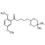 结构式 CAS# 898756-13-3, 1-(2,5-二甲氧基苯基)-5-(5,5-二甲基-1,3-二恶烷-2-基)-1-戊酮