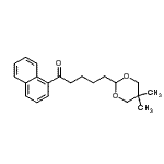 structure of CAS# 898756-32-6, 5-(5,5-Dimethyl-1,3-dioxan-2-yl)-1-(1-naphthyl)-1-pentanone;5-(5,5-dimethyl-1,3-dioxan-2-yl)-1'-valeronaphthone
