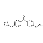 structure of CAS# 898756-37-1, [4-(1-Azetidinylmethyl)phenyl][4-(methylsulfanyl)phenyl]methanone;4-azetidinomethyl-4'-thiomethylbenzophenone