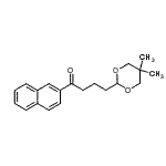 structure of CAS# 898756-38-2, 4-(5,5-Dimethyl-1,3-dioxan-2-yl)-1-(2-naphthyl)-1-butanone;4-(5,5-dimethyl-1,3-dioxan-2-yl)-2'-butyronaphthone
