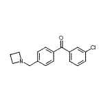 structure of CAS# 898756-46-2, [4-(1-Azetidinylmethyl)phenyl](3-chlorophenyl)methanone;4'-azetidinomethyl-3-chlorobenzophenone
