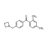 structure of CAS# 898756-61-1, [4-(1-Azetidinylmethyl)phenyl](2,4-dimethylphenyl)methanone;4'-azetidinomethyl-2,4-dimethylbenzophenone