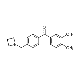 structure of CAS# 898756-69-9, [4-(1-Azetidinylmethyl)phenyl](3,4-dimethylphenyl)methanone;4'-azetidinomethyl-3,4-dimethylbenzophenone