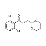 结构式 CAS# 898756-97-3, 1-(2,6-二氯苯基)-3-(1,3-二恶烷-2-基)-1-丙酮