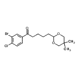 结构式 CAS# 898757-26-1, 1-(3-溴-4-氯苯基)-5-(5,5-二甲基-1,3-二恶烷-2-基)-1-戊酮