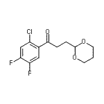 结构式 CAS# 898757-29-4, 1-(2-氯-4,5-二氟苯基)-3-(1,3-二恶烷-2-基)-1-丙酮