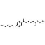 structure of CAS# 898757-81-8, Ethyl 6-oxo-6-[4-(pentyloxy)phenyl]hexanoate;ethyl 6-oxo-6-(4-pentyloxyphenyl)hexanoate