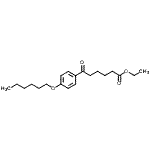structure of CAS# 898757-91-0, Ethyl 6-[4-(hexyloxy)phenyl]-6-oxohexanoate;ethyl 6-(4-hexyloxyphenyl)-6-oxohexanoate