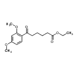 structure of CAS# 898758-17-3, Ethyl 6-(2,4-dimethoxyphenyl)-6-oxohexanoate;Ethyl 6-(2,4-dimethoxyphenyl)-6-oxohexanoate