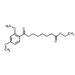 structure of CAS# 898758-23-1, Ethyl 8-(2,4-dimethoxyphenyl)-8-oxooctanoate;ethyl 8-(2,4-dimethoxyphenyl)-8-oxooctanoate