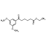 structure of CAS# 898758-65-1, Ethyl 6-(3,5-dimethoxyphenyl)-6-oxohexanoate;ethyl 6-(3,5-dimethoxyphenyl)-6-oxohexanoate