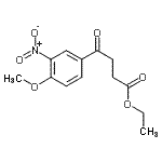 structure of CAS# 898758-89-9, Ethyl 4-(4-methoxy-3-nitrophenyl)-4-oxobutanoate;Ethyl 4-(4-methoxy-3-nitrophenyl)-4-oxobutyrate