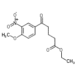 structure of CAS# 898758-91-3, Ethyl 5-(4-methoxy-3-nitrophenyl)-5-oxopentanoate;Ethyl 5-(4-methoxy-3-nitrophenyl)-5-oxovalerate