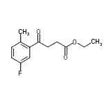 structure of CAS# 898758-99-1, Ethyl 4-(5-fluoro-2-methylphenyl)-4-oxobutanoate;Ethyl 4-(2-methyl-5-fluorophenyl)-4-oxobutyrate