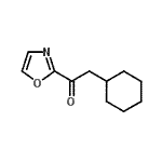 structure of CAS# 898759-04-1, 2-Cyclohexyl-1-(1,3-oxazol-2-yl)ethanone;2-(Cyclohexylacetyl)oxazole;MFCD07699319