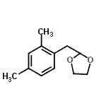 structure of CAS# 898759-33-6, 2-(2,4-Dimethylbenzyl)-1,3-dioxolane;2,4-Dimethyl(1,3-dioxolan-2-ylmethyl)benzene