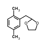 structure of CAS# 898759-36-9, 2-(2,5-Dimethylbenzyl)-1,3-dioxolane;2,5-Dimethyl-1-(1,3-dioxolan-2-ylmethyl)benzene