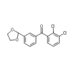 structure of CAS# 898759-49-4, (2,3-Dichlorophenyl)[3-(1,3-dioxolan-2-yl)phenyl]methanone;2,3-dichloro-3'-(1,3-dioxolan-2-yl)benzophenone
