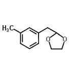 structure of CAS# 898759-51-8, 2-(3-Methylbenzyl)-1,3-dioxolane;1-(1,3-Dioxolan-2-ylmethyl)-3-methylbenzene