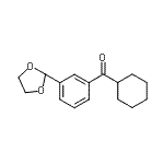 结构式 CAS# 898759-78-9, 环己基[3-(1,3-二氧戊环-2-基)苯基]甲酮