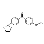 structure of CAS# 898759-90-5, [4-(1,3-Dioxolan-2-yl)phenyl](4-methoxyphenyl)methanone;4-(1,3-dioxolan-2-yl)-4'-methoxybenzophenone