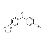 structure of CAS# 898759-96-1, 4-[4-(1,3-Dioxolan-2-yl)benzoyl]benzonitrile;4-cyano-4'-(1,3-dioxolan-2-yl)benzophenone
