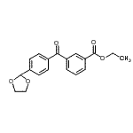 structure of CAS# 898759-98-3, Ethyl 3-[4-(1,3-dioxolan-2-yl)benzoyl]benzoate;3-carboethoxy-4'-(1,3-dioxolan-2-yl)benzophenone