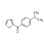 structure of CAS# 898759-99-4, (4-Isopropylphenyl)(1,3-oxazol-2-yl)methanone;2-(4-Isopropylbenzoyl)oxazole;MFCD07699361