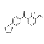 structure of CAS# 898760-16-2, (2,3-Dimethylphenyl)[4-(1,3-dioxolan-2-yl)phenyl]methanone;2,3-dimethyl-4'-(1,3-dioxolan-2-yl)benzophenone