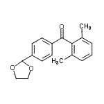 structure of CAS# 898760-25-3, (2,6-Dimethylphenyl)[4-(1,3-dioxolan-2-yl)phenyl]methanone;2,6-dimethyl-4'-(1,3-dioxolan-2-yl)benzophenone