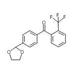结构式 CAS# 898760-49-1, [4-(1,3-二氧戊环-2-基)苯基][2-(三氟甲基)苯基]甲酮