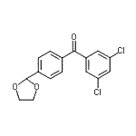 structure of CAS# 898760-74-2, (3,5-Dichlorophenyl)[4-(1,3-dioxolan-2-yl)phenyl]methanone;3,5-dichloro-4'-(1,3-dioxolan-2-yl)benzophenone
