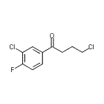 structure of CAS# 898761-12-1, 4-Chloro-1-(3-chloro-4-fluorophenyl)-1-butanone;4-chloro-1-(3-chloro-4-fluorophenyl)-1-oxobutane