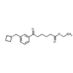 structure of CAS# 898761-14-3, Ethyl 6-[3-(1-azetidinylmethyl)phenyl]-6-oxohexanoate;ethyl 6-[3-(azetidinomethyl)phenyl]-6-oxohexanoate