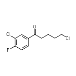 structure of CAS# 898761-15-4, 5-Chloro-1-(3-chloro-4-fluorophenyl)-1-pentanone;5-Chloro-1-(3-chloro-4-fluorophenyl)-1-oxopentane