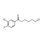 structure of CAS# 898761-18-7, 6-Chloro-1-(3-chloro-4-fluorophenyl)-1-hexanone;6-chloro-1-(3-chloro-4-fluorophenyl)-1-oxohexane